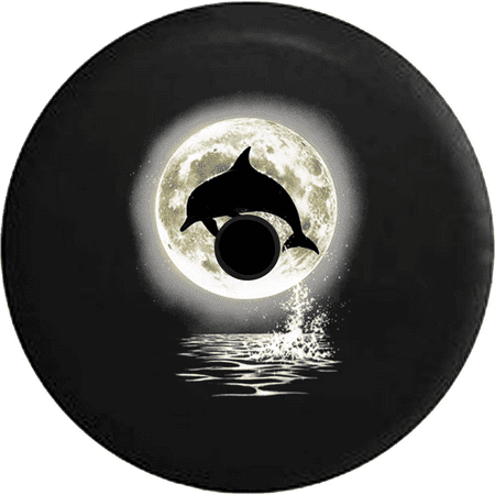 Wrangler 2018 2019 Backup Camera Fishing Boat Fish Jumping Bass Lake Full Moon Spare Tire Cover fits Jeep RV 33 (Best Bass Boat 2019)