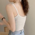 thumbnail image 3 of yillto Women's Cotton Tank Top Undershirt Spaghetti Strap Scoop Neck Cute Slim Ribbon Cami Shirts, 3 of 5