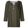 thumbnail image 4 of ZyeKqe Plus Size Shirts for Women Button V Neck Long Sleeve Tops Dressy Loose Fitted Tees Tunic Top Casual Blouses, 4 of 5