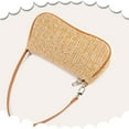 thumbnail image 6 of Zhengup Straw Bag, Beach Bag, Hand-Woven Soft Handbag Underarm Bag, Bohemian Summer Bag Suitable for Vacation Travel Daily(Khaki), 6 of 6