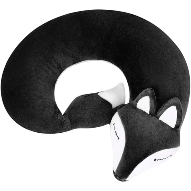 Almohadas de viaje para niños, almohada bonita con dibujos de zorros y animales, almohada ergonómica en forma de U para adultos para dormir cómodamente, cojín de oficina Ce
