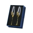 thumbnail image 1 of Juego de de champán, copas de cristal sin , vástago de diseño en dorado Zulema Cupé de champán, 1 of 8