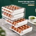 thumbnail image 2 of Fvkrnyz Egg Holder for Refrigerator,2-Layered Egg Storage Box Drawer Type Refrigerator,Egg Container for Refrigerator BPA Free Refrigerator Organizer Bins,Stackable Egg Holder for Refrigerator, 2 of 6