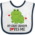thumbnail image 3 of Inktastic My Great Grandpa Loves Me Boys Gift Boys Baby Bib, 3 of 4