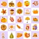 thumbnail image 4 of Paquete de pegatinas de Acción de Gracias, calabaza y pavo, 50 unidades, 4 of 4