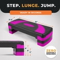 thumbnail image 3 of BalanceFrom Aerobic Step Platform Trainer with Adjustable 3-Level Risers, Black & Pink, 3 of 5