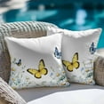 thumbnail image 4 of Throw Pillow Covers 16x16 Inch Set of 2 Daisy Flower Decorative Pillow Covers Butterfly Floral Cushion Cover Pillowcase for Sofa Couch Bed Home Decor, 4 of 9