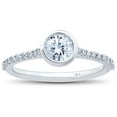 thumbnail image 1 of 3/4ct Charlotte Lab Created Diamond Engagement Ring 14k White Gold, 1 of 2
