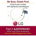 thumbnail image 5 of Genuine LG AJU73753101 Refrigerator Water Inlet Valve, 5 of 6