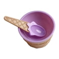 thumbnail image 1 of Toystoory Taza de helado para niños Postre para niños Mezcla de helado Tazón de PP con cuchara Vajilla Vajilla, verde Mostrada Violeta, 1 of 6