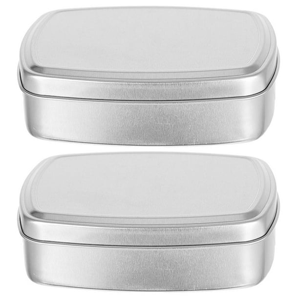 2 jaboneras de aluminio, soporte para guardar jabón, estuche de viaje para jabón.