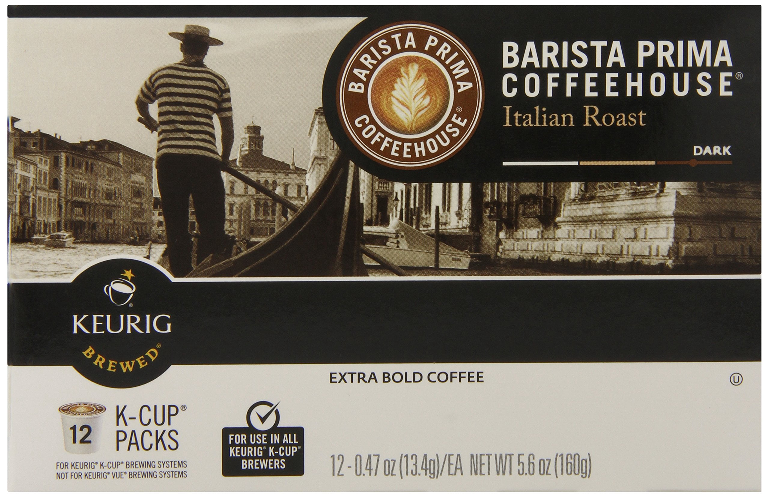 Barista Prima Coffeehouse Coffee, Keurig K-Cups, Italian Roast, 72 Count