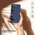thumbnail image 4 of Liquid Silicone Case for iPhone 11 Pro Max, Slim Liquid Silicone Case with Open Bottom, Soft Gel Rubber Case Cover for iPhone 11 Pro Max(2019) 6.5 inch - Midnight Blue, 4 of 12