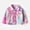 A62 Pink, variant on Girls Tie Dye Denim Jacket Button Down Distressed Jean Coat Long Sleeve Lapel Fashion Casual Outerwear Tops Flattering Fall Spring Essential for Kids Tweens
