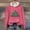 Pink, variant on Tetras Womens Tops Dressy Casual Fall,Women's Casual Printed Round Neck Long Sleeved Top,Loose Hooded Sweatshirts