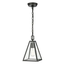 Elk Home 7-Inch Wide Tangent Pendant, Contemporary, Matte Black