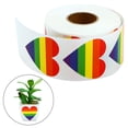 thumbnail image 2 of pitrice 500x/Roll Rainbow Heart Sticker Valentine'S Day Sealing Labels Self Adhesive, 2 of 9
