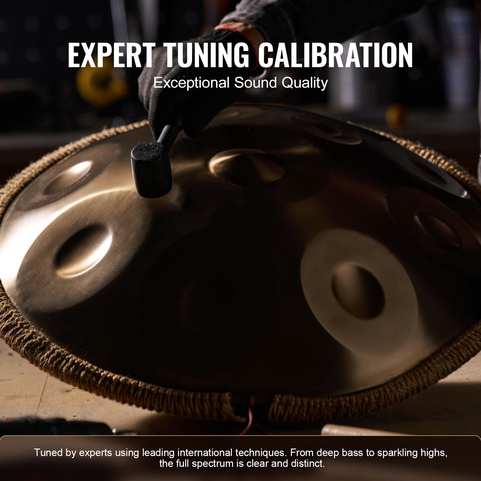 VEVOR Handpan Drum, 22 in & 12 Notes, D Minor Hand Drum, Pan Drum Instrument with Mallets, 440Hz Handpan Stand & Carry Bag, Steel Healing Sound Drum, Percussion Instruments for Adults Beginners