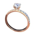 thumbnail image 5 of Guodhu Womens Rose Gold Cubic Zirconia Promise Rings Simulated Diamond Wedding Ring for Women Ideal Engagement Anniversary Gift, 5 of 6