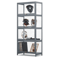 thumbnail image 4 of Magshion 55" 4-Tier Transparent Display Cabinet with Flip Up Door, Curio Cabinet Collection Showcase with Handle, Floor Standing Bookshelf for Living Room Bedroom Home Office, 4 of 11