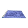 thumbnail image 2 of Ahgly Company Machine Washable Indoor Round Abstract Blue Modern Area Rugs, 8' Round, 2 of 4