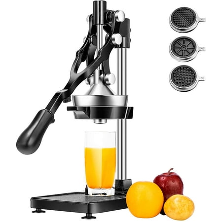 

VIVOHOME 3 in 1 Heavy Duty Commercial Multifunctional Manual Hand Press Citrus Orange Juicer Squeezer and French Fries Apple Cutter Machine