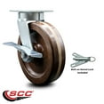 thumbnail image 2 of 8 Inch Kingpinless High Temp Phenolic Wheel Caster with Brake and Swivel Lock, 2 of 2