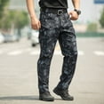 thumbnail image 5 of Mens Outdoor Cargo Pants Durable Military Style Work Trousers with Multiple Pockets and Adjustable Waistband for Hiking Camping, 5 of 5