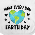 thumbnail image 4 of Inktastic Make Every Day Earth Day with Hearts and Stars Boys or Girls Baby Bib, 4 of 4