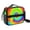 Yellow and Purple Tie Dye Pattern, variant on Yellow and Purple Tie Dye Pattern Bento School Insulated Lunch Bag Box with Shoulder Strap and Bottle Holder, 11" X 9.5" X 3.5"