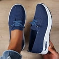thumbnail image 5 of Mepaouo Women's Mesh Orthopedic Shoes Soft Sole Comfort Breathable Slip on Flat Walking Shoes Blue 8, 5 of 8