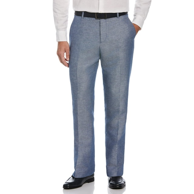 Pantalones de Vestir Perry Ellis Portfolio Essentials Mezcla de Lino