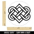 thumbnail image 2 of Celtic Love Knot Outline Self-Inking Rubber Stamp Ink Stamper - Sky Blue Ink - Medium 1 Inch, 2 of 7