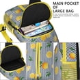 thumbnail image 4 of Retro Vintage Lemon Print Sling Backpack, Bright Yellow Fruit Design Crossbody Daypack with Cute Floral Patterns, Lightweight and Adjustable Strap, 4 of 6