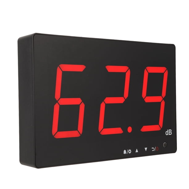 Medidor de decibelios montado en la pared Bling Bling Pantalla LCD 9,6 pulgadas 30 a 130 dB
