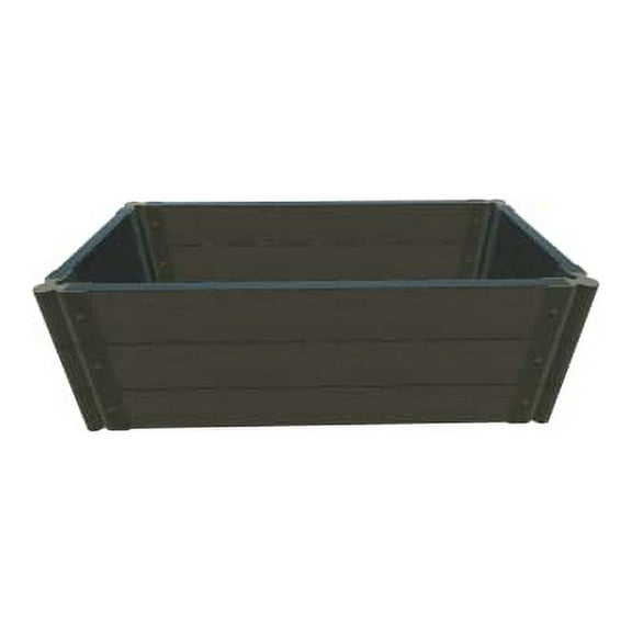 WEATHERED WOOD 2" TOOL FREE (2ft): 2 X 4 X 16.5' GARDEN RAISED BED