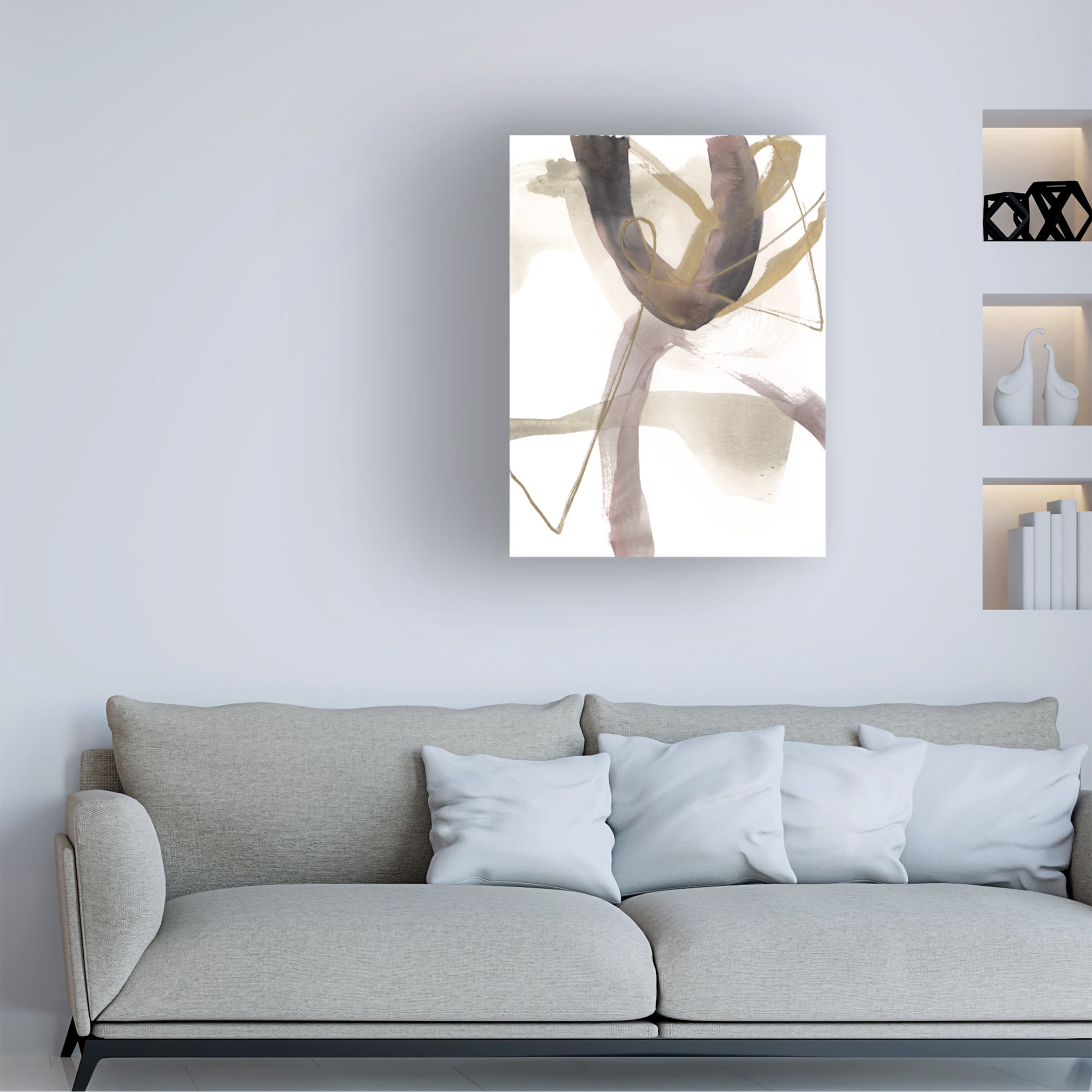 Jennifer Goldberger 'A Hint of Plum II' Canvas Art