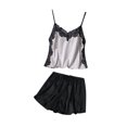 thumbnail image 4 of Wensltd Black Lace Camisole Pajamas for Women Slim Fit Crop Top and Shorts Casual Sleepwear, 4 of 4