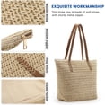 thumbnail image 5 of JUYGO Lightweight Straw Bag, Straw Beach Bag for Women, Large Woven Summer Tote Handbag Shoulder Bag for Outdoor Vacation, 5 of 6