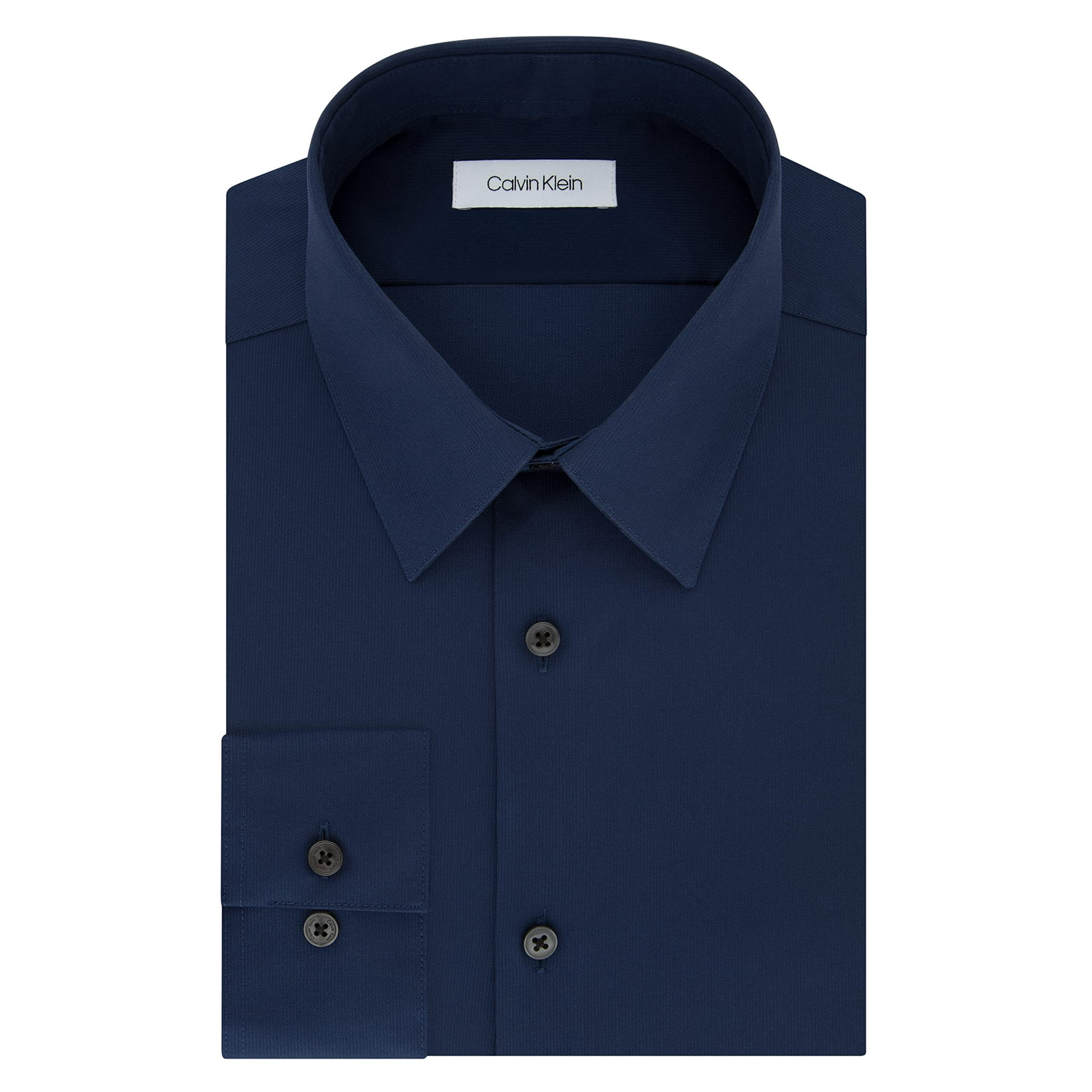 calvin klein dress shirts on sale Calvin Klein Men's Lasting Color Slim Fit Stretch Dress Shirt - Blue