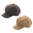 thumbnail image 1 of Gorra de vendedor de periódicos para mujer, boina con visera, suave, de 8 paneles, estilo vintage, gorra octogonal para taxista, para mujeres y niñas, 1 of 5