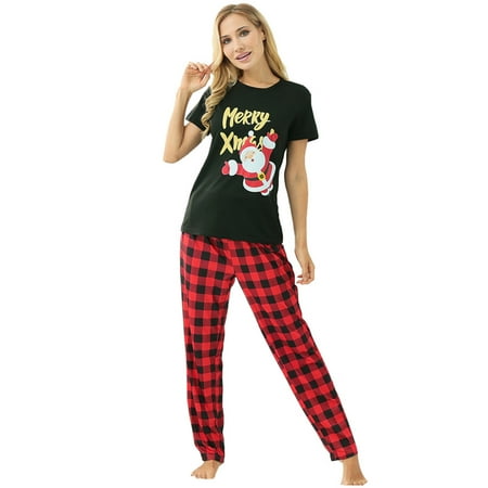 

Family Clothes Matching Family Christmas Pajamas Set Women Mommy Print Blouse Tops And Pants Xmas Family Pajamas Loungewear Sleepwear