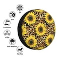 thumbnail image 5 of XMXY Sunflowers Leopard Background Spare Tire Cover, Universal Waterproof Cover for Jeep RV Tire Wheel Protection, 16 inch, 5 of 8