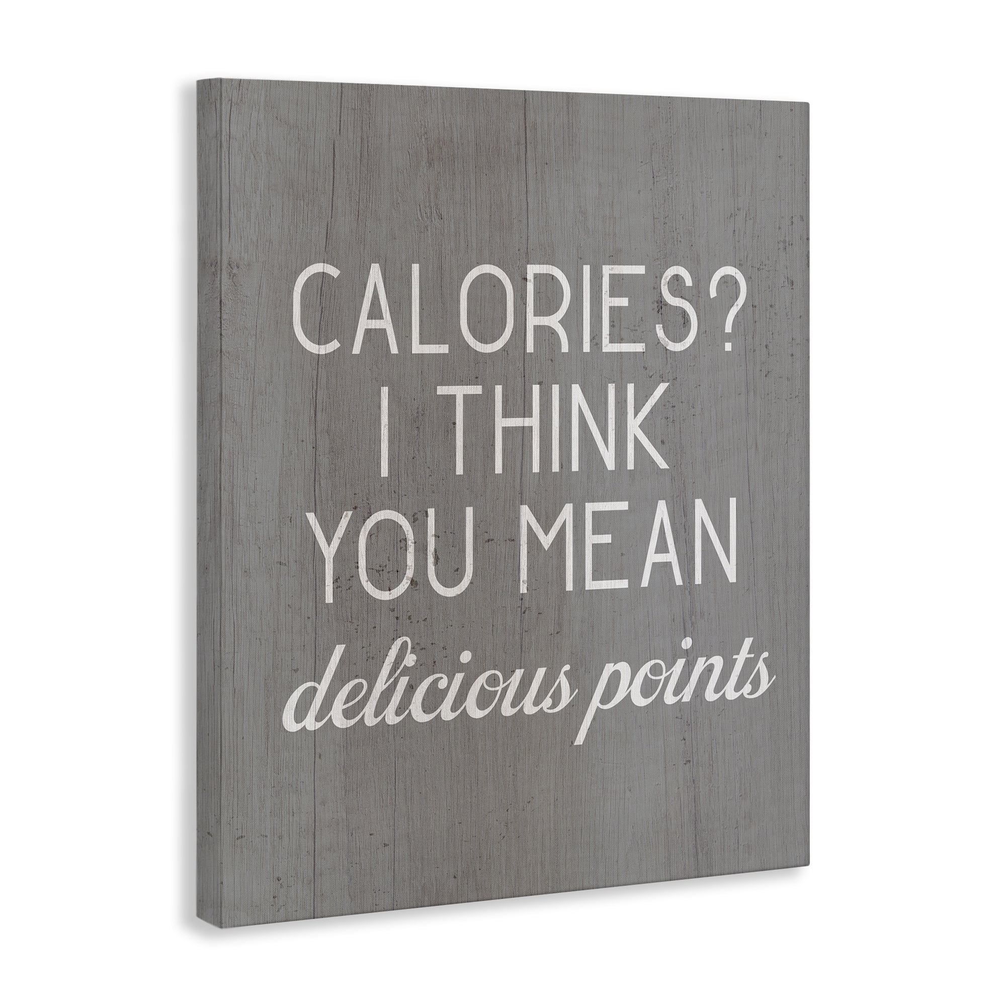 Stupell Industries Calories Delicious Points Food & Beverage Painting Gallery Wrapped Canvas Art Print Wall Art, 16 x 20