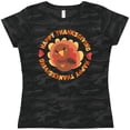 thumbnail image 3 of Inktastic Happy Thanksgiving with Cute Turkey Women's T-Shirt, 3 of 5