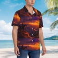thumbnail image 2 of Lsque Sunset Valley Western Cowboy pattern Hawaiian Shirt for Men, Unisex Summer Beach Casual Short Sleeve Button Down Shirts-X-Large, 2 of 9