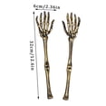 thumbnail image 2 of 1 Pairs Halloween Skeleton Arm Stakes, 12.6" Realistic Plastic Skeleton Hands, Scary Yard Decoration for Graveyard, Haunted House, Outdoor Lawn,Black, 2 of 5