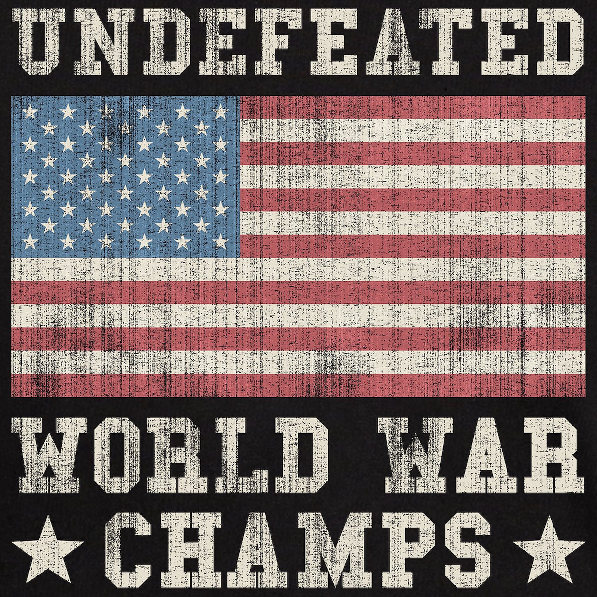CafePress - Undefeated World War Champs Dark T Shirt - 100% Cotton T-Shirt - image 3 of 4