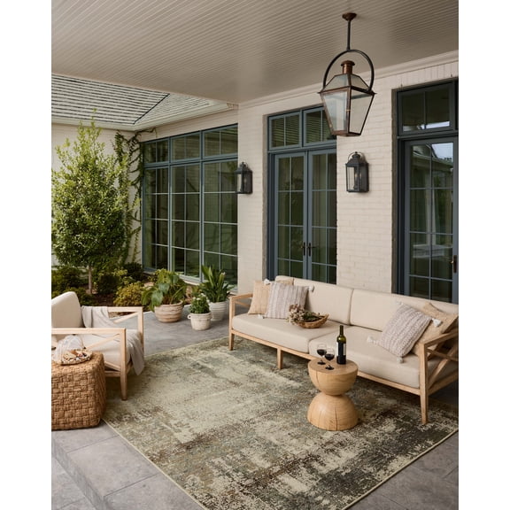 Loloi Saylor Smoke / Ivory Indoor/Outdoor Area Rug