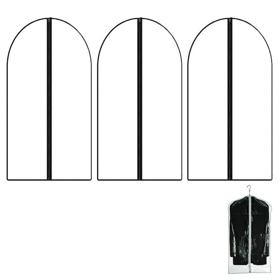 3 Garment Suit Bags 24"x 54" Zipper Coat Dress Storage Travel Protector Carrier